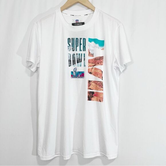 MSX by Michael Strahan NFL Apparel Super Bowl LVII White Short Sleeve Tee Shirt - Picture 1 of 7